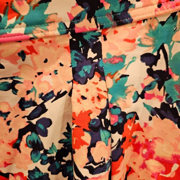 Lands End Tankini Womans 6 Top Swim Suit Racer Back Floral Colorful feminine - Picture 9 of 11